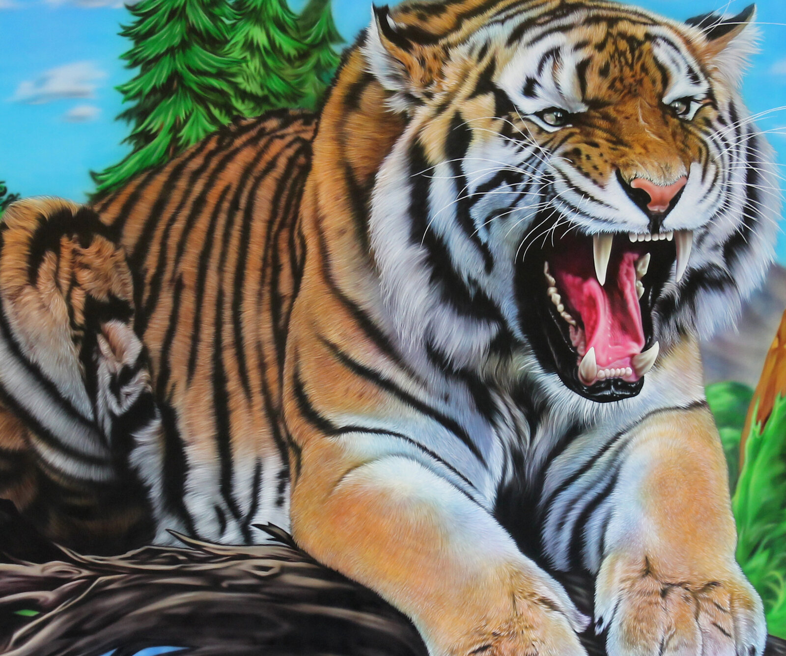 Realistic tiger painting