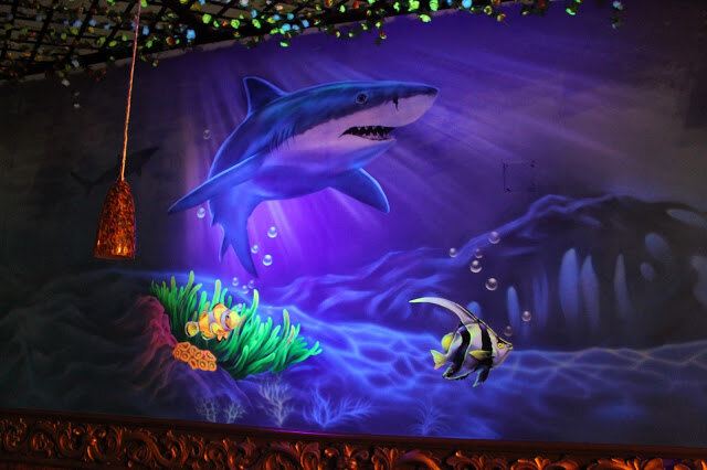 Glowing blacklight UV mural 10 by Dongbai Tang