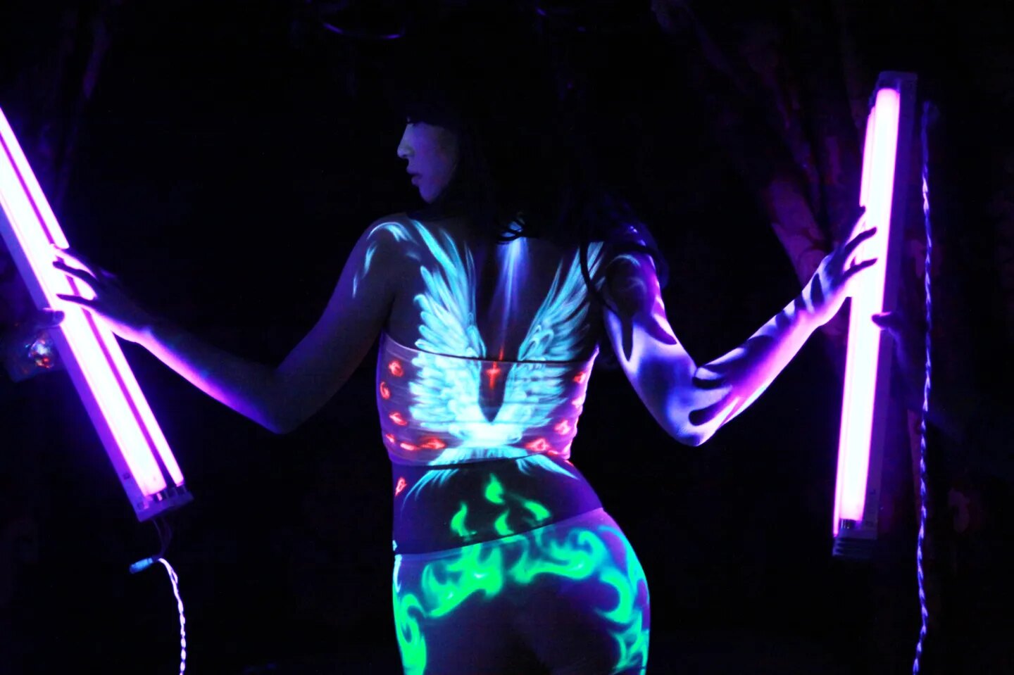Glowing blacklight UV mural 11 by Dongbai Tang