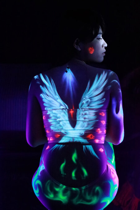 Glowing blacklight UV mural 13 by Dongbai Tang