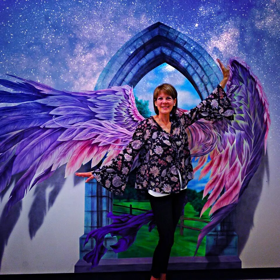 Hand-painted decorative wall mural